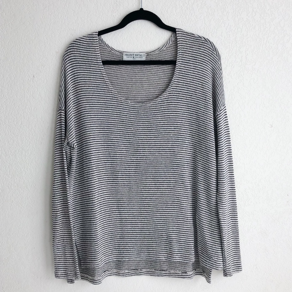 ⚡️SALE⚡️Project Social T Striped LS Sweater Top